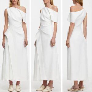 NEW Acler Sudden Midi Dress Ivory/White AU8/US4 Wedding Party Event